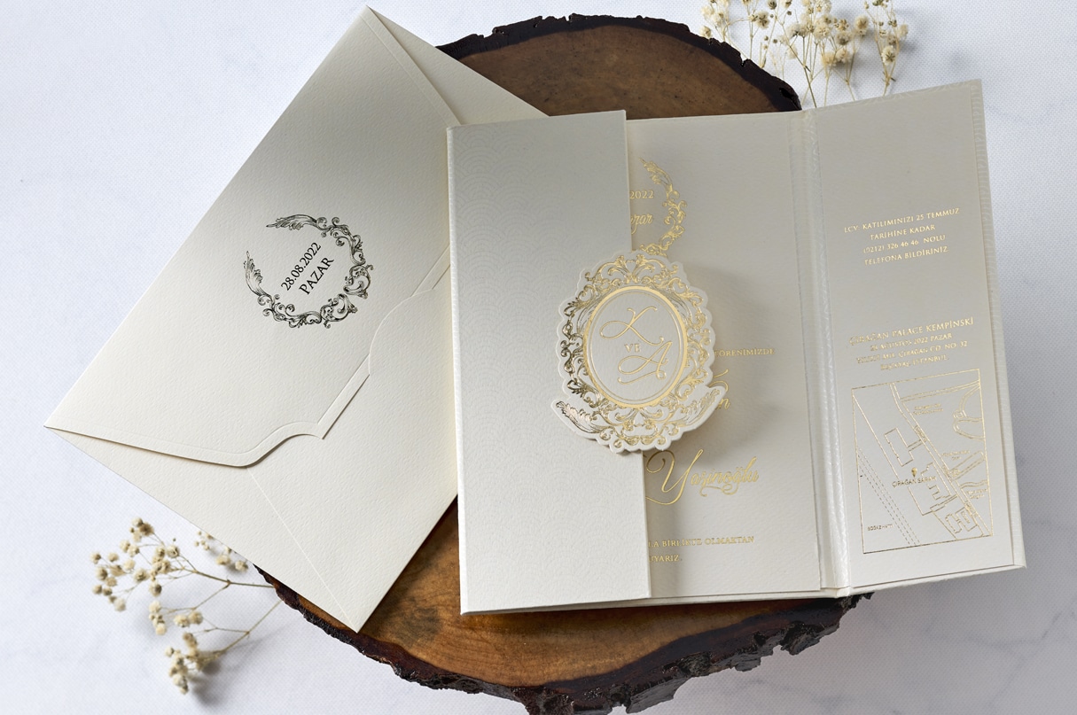 Erdem Davetiye Butiqline 1137 - İnci Wedding Invitation & Cards